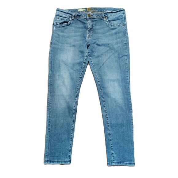 KUT from the Kloth Katy Boyfriend Sz 12 Women's Mid Rise Solid Stretch Jeans - Picture 1 of 4